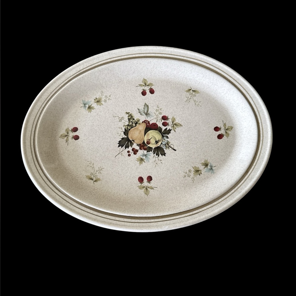 Vintage Oval Serving Plate Royal Doulton Cornwall Lambethware LS1015 de 13 1/2